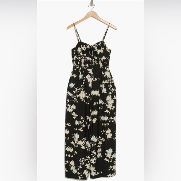 Joie Silk Pearl Spaghetti Strap Wide Leg Jumpsuit - Picture 1 of 12